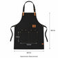 Water Resistant Canvas Bib Apron with Adjustable Straps and Pockets