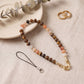 Oval Beaded Phone Wrist Strap with Detachable Clasps