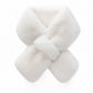 Plush Faux Fur Scarf Soft Slip Through Neck Warmer with Pearl Look Bead Trim 31.5*4.7 Inches
