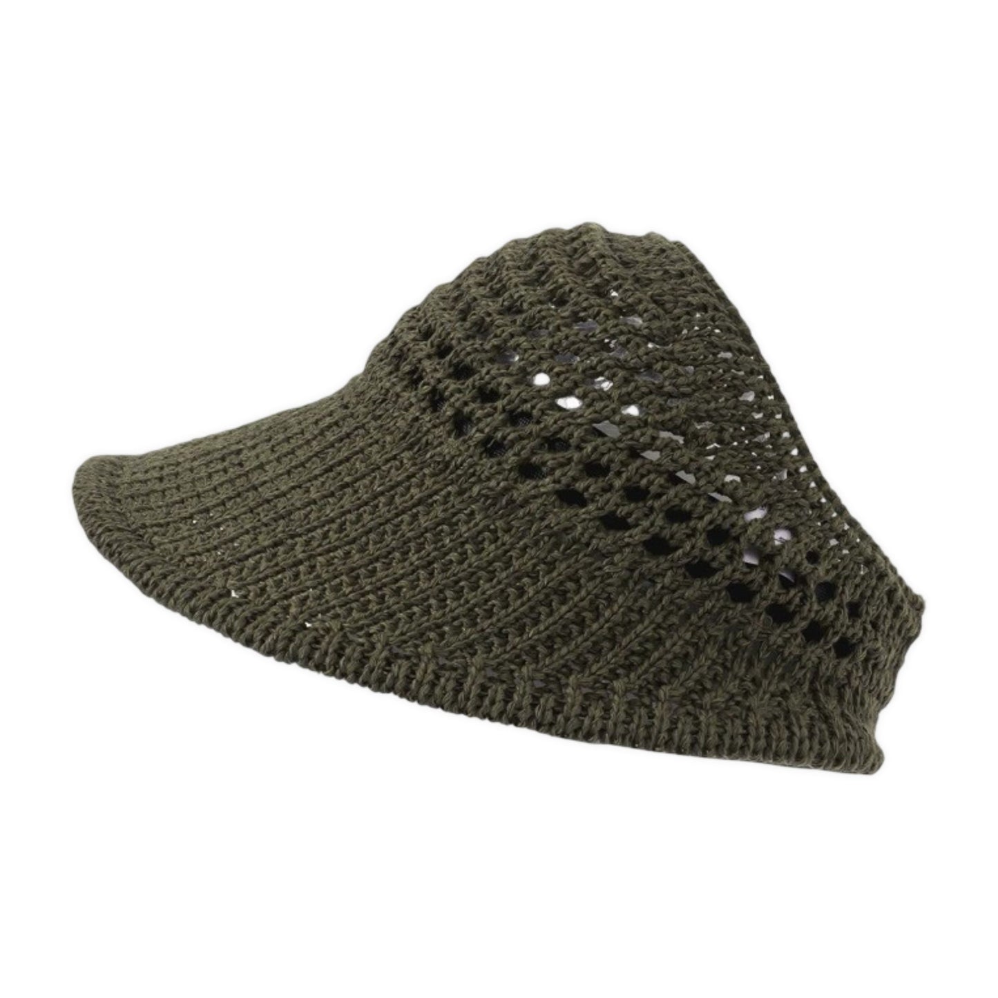 Crochet Bucket Hat Summer Knit Sun Hat Breathable Lightweight Beach Cap