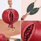 Pomegranate Bag Charm with Leaf Details and Loop Strap