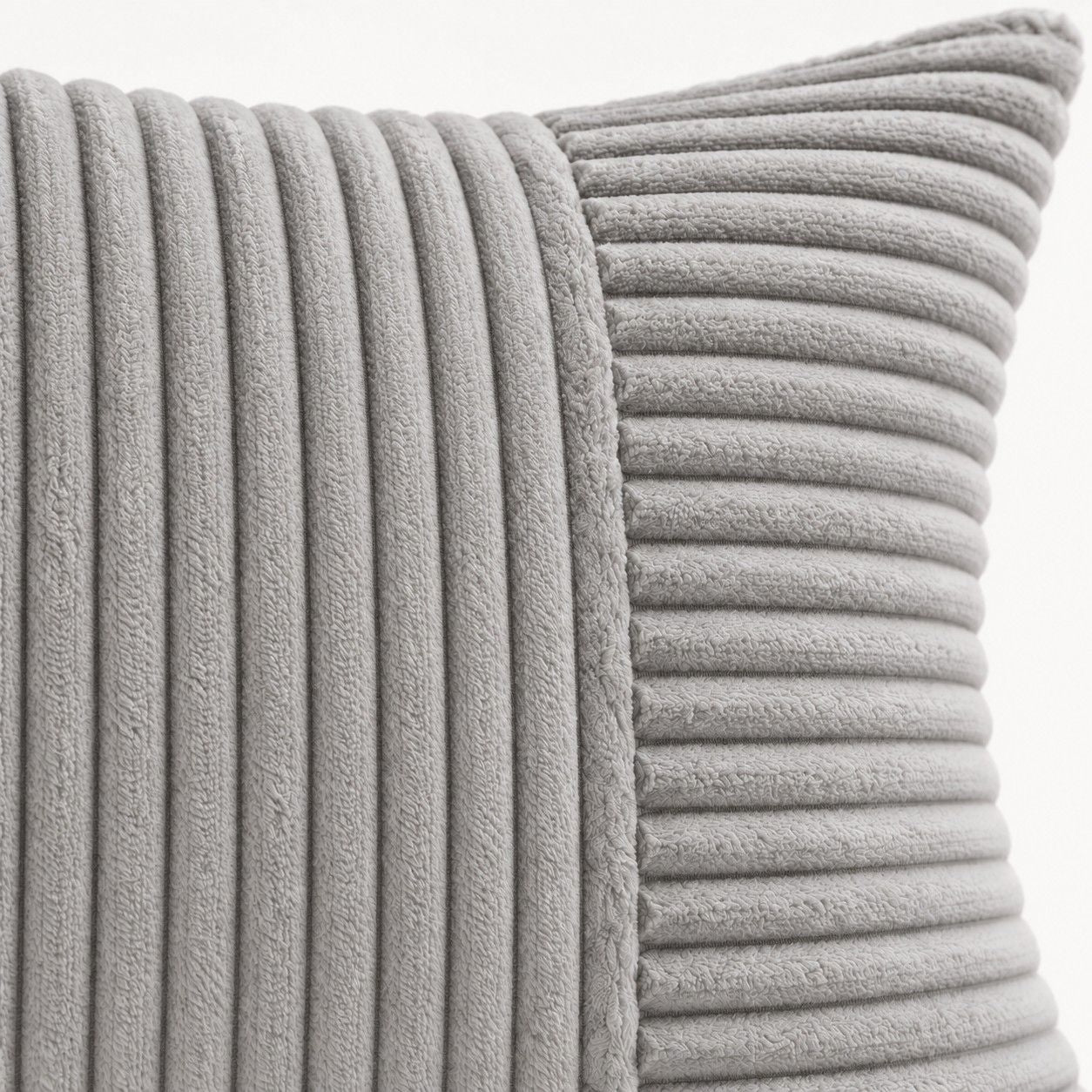 2 Pack Soft Corduroy Throw Pillow Covers 18 x 18 Inch and 12 x 20 Inch