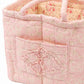 Floral Quilted Storage Caddy with Carry Handles