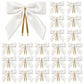 25 Pack Velvet Christmas Bows with Gold Accents for Tree Gift Wrapping Holiday Decor