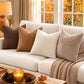 4 Pack Patchwork Corduroy Throw Pillow Covers 18 x 18 Inch for Sofa and Bed