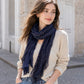 Lightweight Floral Crinkle Long Scarf