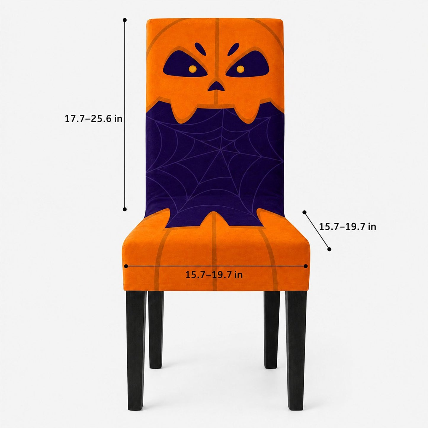 Halloween Stretch Dining Chair Cover with Pumpkin and Mummy Print
