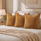 Textured Decorative Throw Pillow Cover Piped Edge Accent Cushion for Sofa Bed Chair