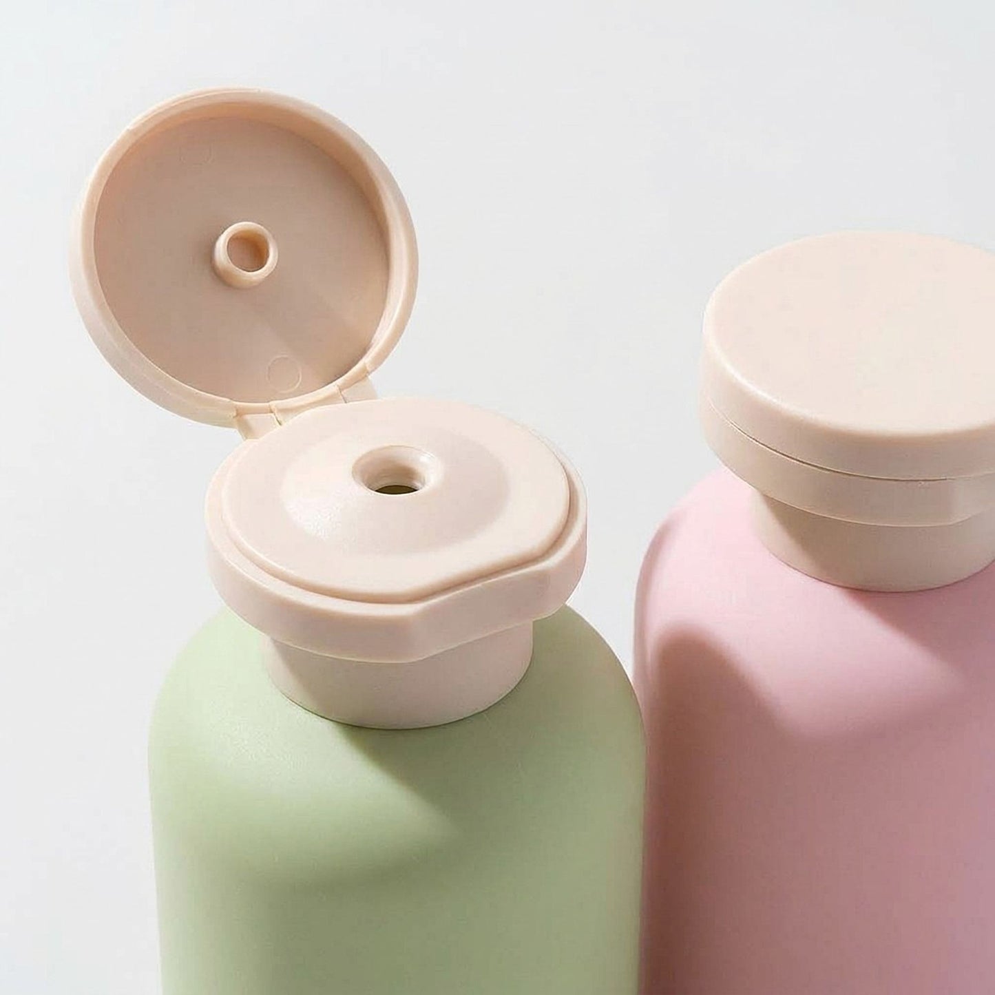 4 Piece Travel Toiletry Bottle Set with Zippered Pouch