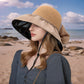 Women's Foldable Packable Sun Hats with Bow Bag
