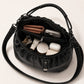 Soft Ruched Faux Leather Shoulder & Crossbody Bag