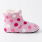 Striped Fuzzy Slipper Boots  US 5-10.5