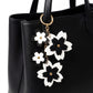 Cherry Blossom Bag Charm with Gold Tone Chain and Clip