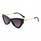 Cat-Eye Fashion Sunglasses with Lightweight Metal Arms and Gradient Lenses