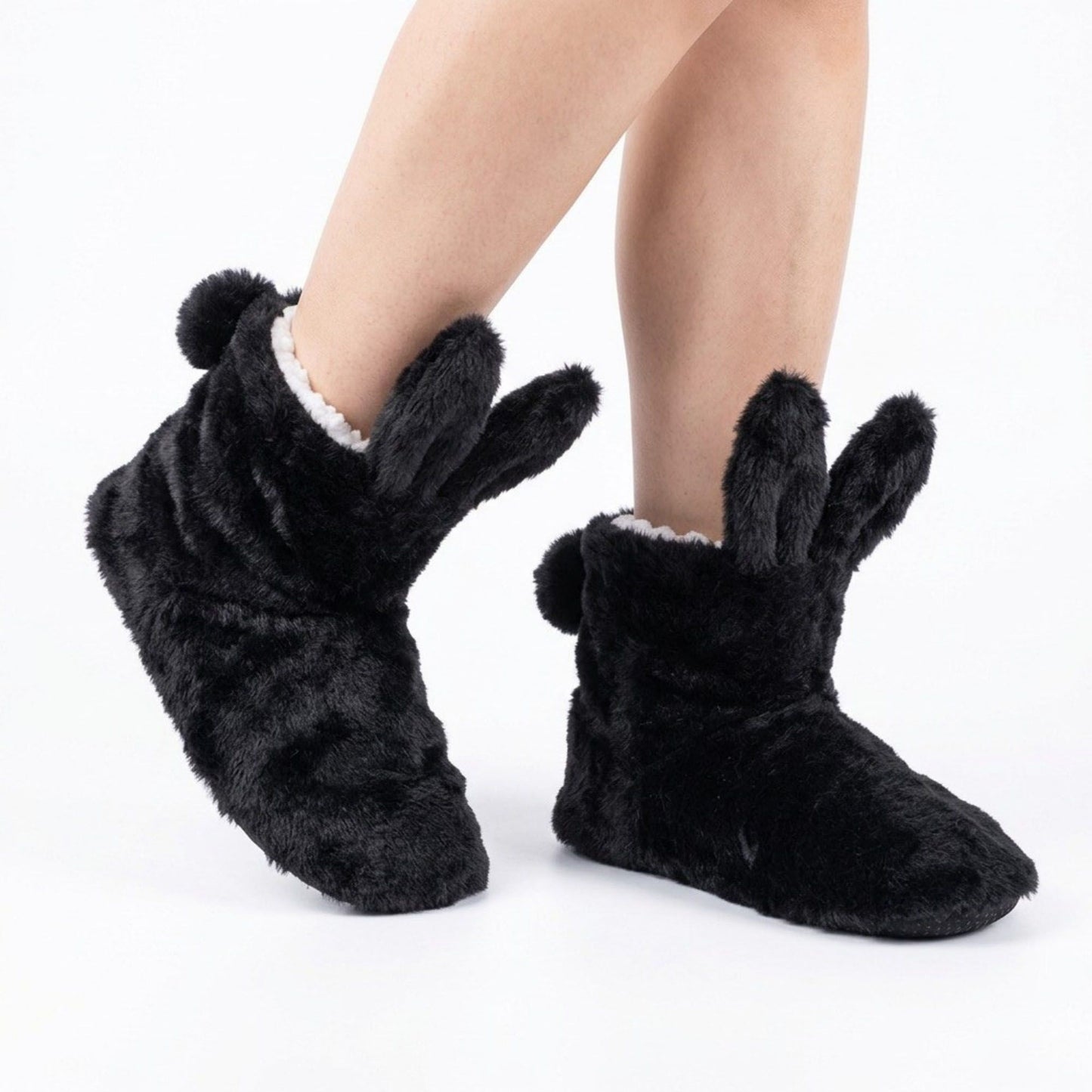 Fuzzy Bunny Slipper Boots
