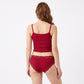 2 Pack Ribbed Floral Lace Bikini Underwear