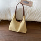 Canvas Shoulder Bag with Magnetic Closure and Fixed Strap