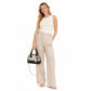 Clear PVC Mini Satchel Bag with Chain Strap and Floral Pearl Charm
