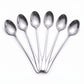 6-Piece Long Handle Stainless Steel Coffee and Iced Tea Spoon Set