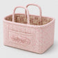 Quilted Floral Storage Caddy with Handles for Dorm Bathroom Vanity and Laundry Room