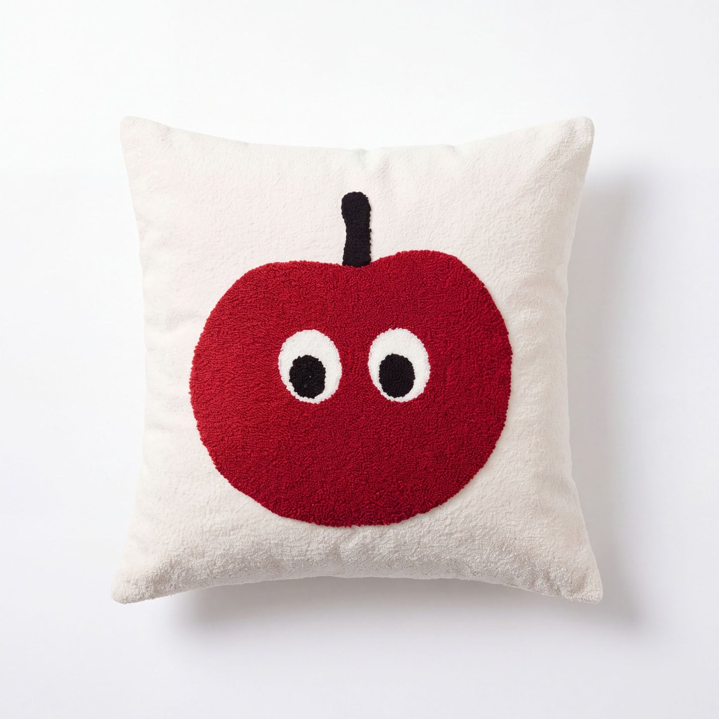 Apple Cat Tufted Decorative Throw Pillow Cover Square Accent Cushion for Sofa Bed Chair