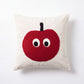Apple Cat Tufted Decorative Throw Pillow Cover Square Accent Cushion for Sofa Bed Chair