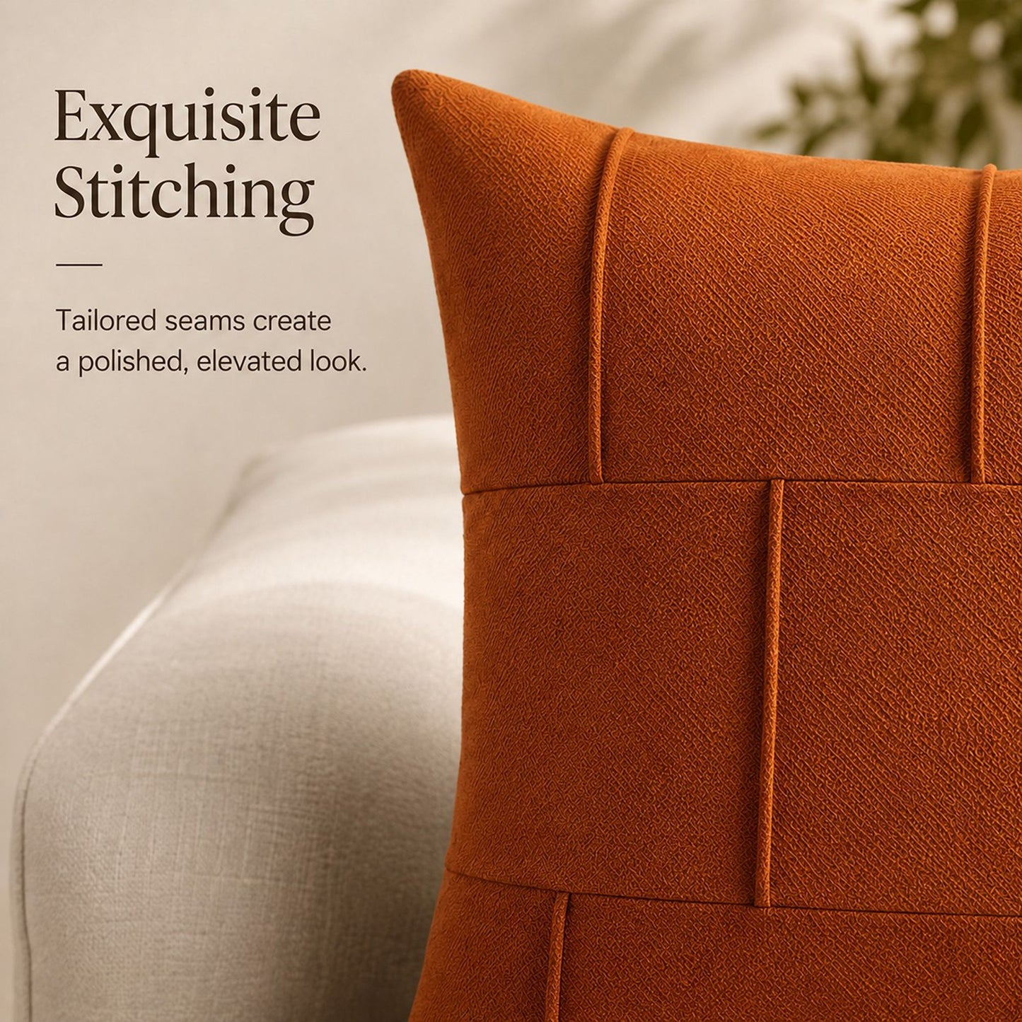 Textured Decorative Throw Pillow Cover Soft Accent Cushion Cover for Sofa Bed