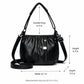 Soft Ruched Faux Leather Shoulder & Crossbody Bag