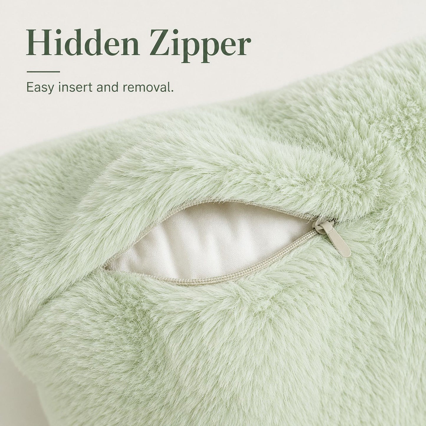 Plush Shaggy Decorative Throw Pillow Cover Soft Accent Cushion Cover for Sofa Bed