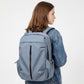 Lightweight Laptop Backpack with Vertical Front Zip Pocket Side Pockets and Adjustable Padded Straps