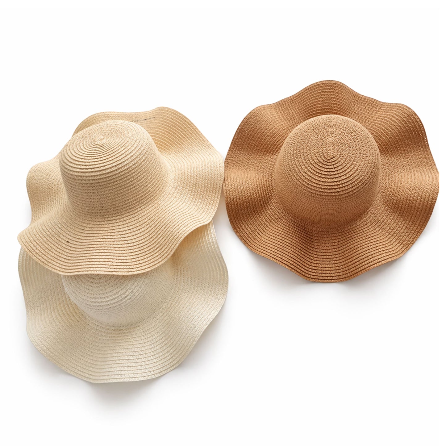 Floppy Straw Sun Hat Wide Brim Beach Hat Summer UV Protection Packable