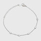 Women's Titanium Steel Zirconia Bracelet Adjustable Chain with Sparkling Stone Accents
