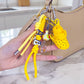 Multi-Charm Accessory with Hanging Clip and Letter Accents