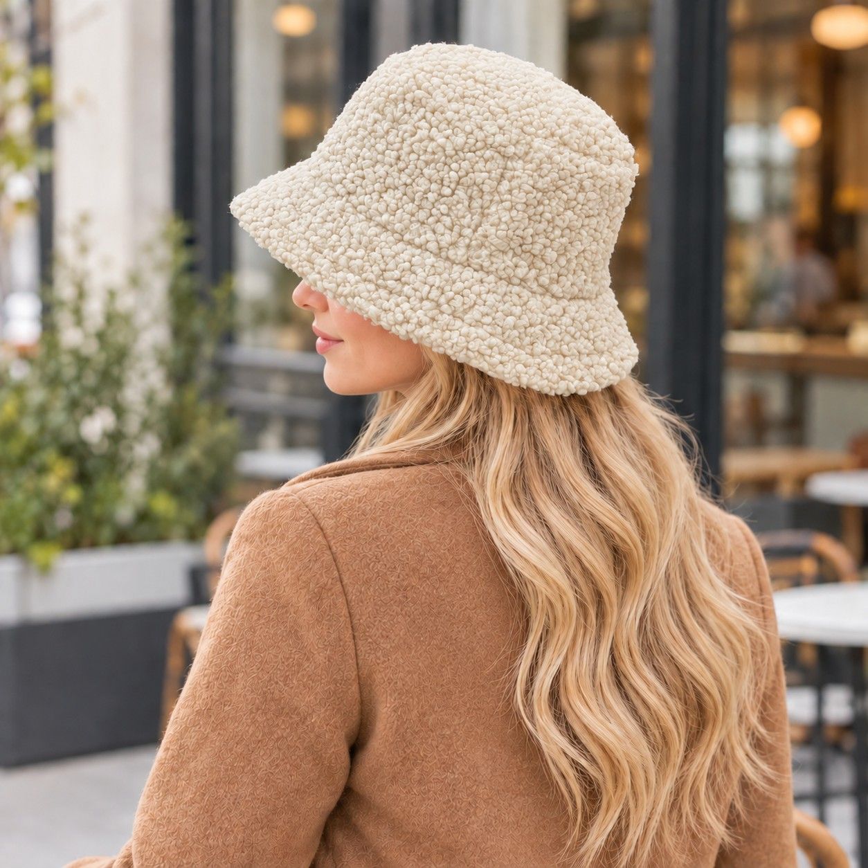 Textured Bucket Hat with Soft Polyester Fabric and Lined Interior