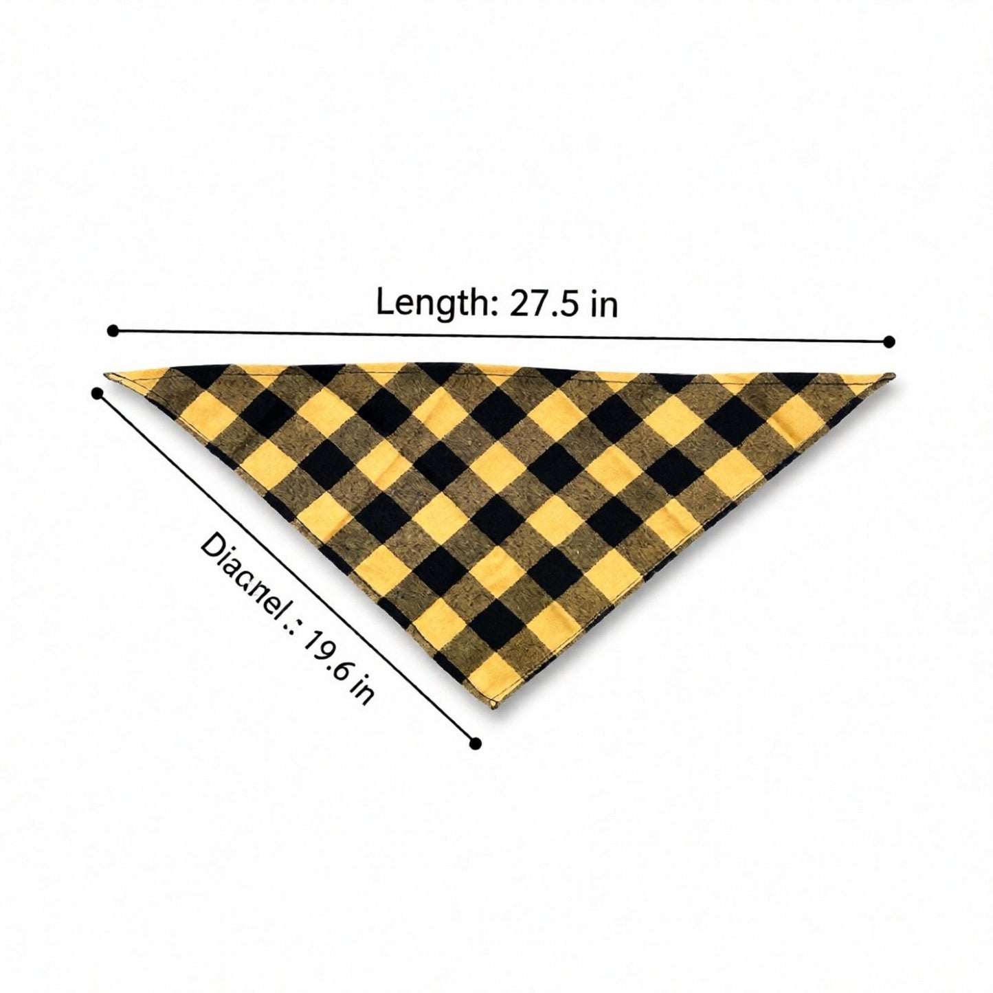 Red Plaid Pet Bandana Scarf Tie-On Triangle Neck Accessory Classic Buffalo Check