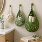3pc Crochet Hanging Storage Basket Set Small Medium Large Wall Organizer Bins