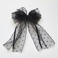 2pcs Sheer Polka Dot Bow Hair Clip with Layered Tulle Design and Long Ribbon Tails