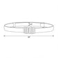 Skinny Waist Belt Thin Dress Belt with Rounded Metal Buckle 39.4 in