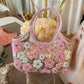 Mini Tote Bag with Sequin Flower Design for Casual Everyday Use