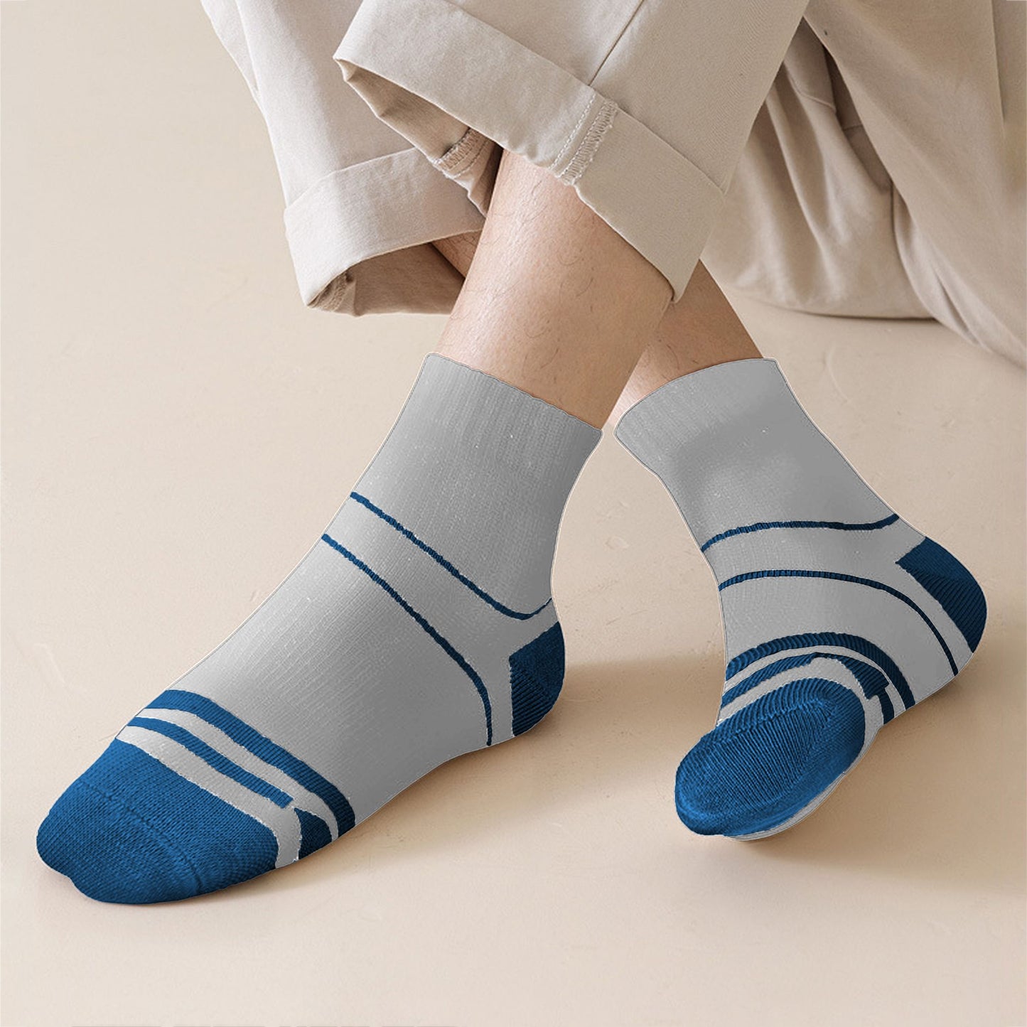 Men's 6pk Striped Ankle Socks
