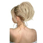 Short Tousled Layered Ponytail Hairpiece with Claw Clip Heat Resistant Synthetic Hair Natural Texture