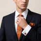 Men's Formal Tie Gift Set with Pocket Square Cufflinks Tie Clip and Gift Box
