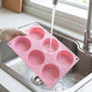 Silicone Muffin Baking Mold with 6 Round Cup Cavities