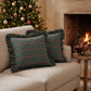 2 Pack Christmas Plaid Ruffle Throw Pillow Covers 18 x 18 Inch for Couch and Bed