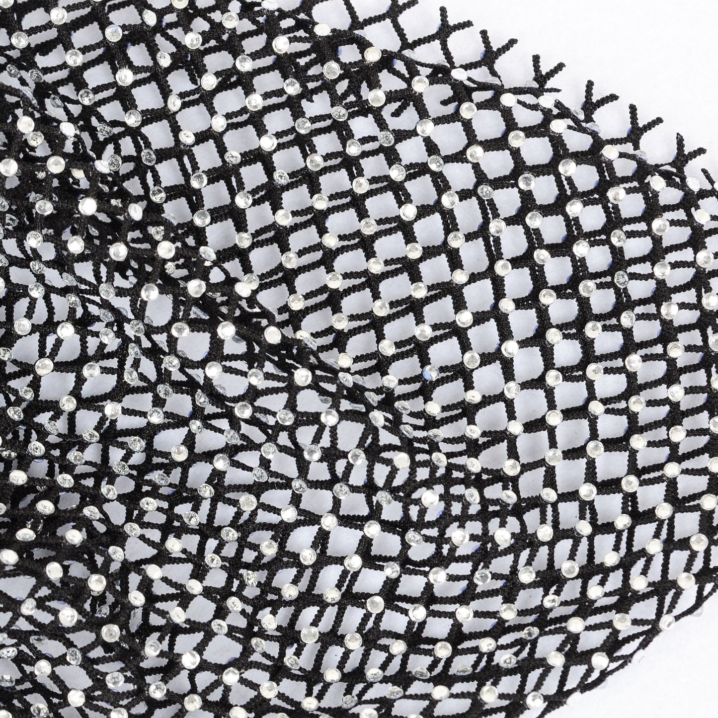 Rhinestone Mesh Head Wrap Sparkle Tie Back Hair Scarf