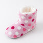 Striped Fuzzy Slipper Boots  US 5-10.5