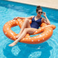 Inflatable Pretzel Pool Float Novelty Ring Float Durable PVC Water Float for Pool Beach Lake 94.5x57x57in