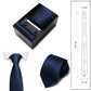 Men's Tonal Stripe Pattern Tie Gift Set Necktie Pocket Square Cufflinks Tie Clip Formal Accessory Set