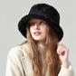 Plush Bucket Hat Soft Fuzzy Teddy Winter Casual Fashion Hat
