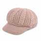Cable Knit Brim Beanie Faux Fur Lined Warm Winter Hat